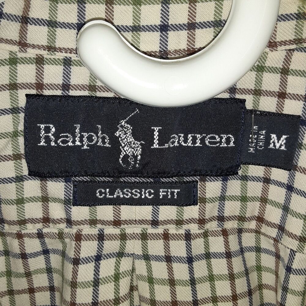 Ralph Lauren Adult M Classic fit Mens Plaid Multicolor Shirt Long Sleeve - Picture 3 of 9